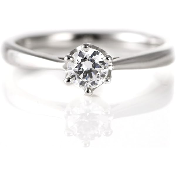 Amazon | 中央宝石研究所 鑑定書付 pt900 一粒 ダイヤモンド リング